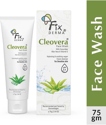Fixderma Cleovera Cucumber & Aloe Vera Face Wash With Vitamin E, 75g, (Pack of 1)
