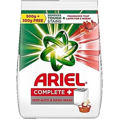 Ariel Complete Detergent Powder - Removes 100 Tough Stains In 1 Wash, 700 g