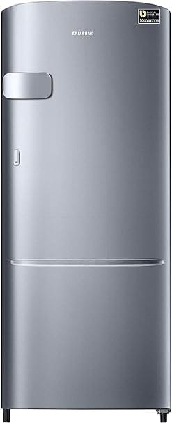 Samsung 183 L, 3 Star, Digital Inverter, Direct-Cool Single Door Refrigerator (RR20C2Y23S8/NL, Silver, Elegant Inox, 2023 Model)