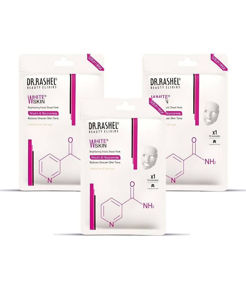 DR.RASHEL White Skin Sheet Mask for Deep Hydration Suits All Skin Types (20 gm) ( Pack of 3)