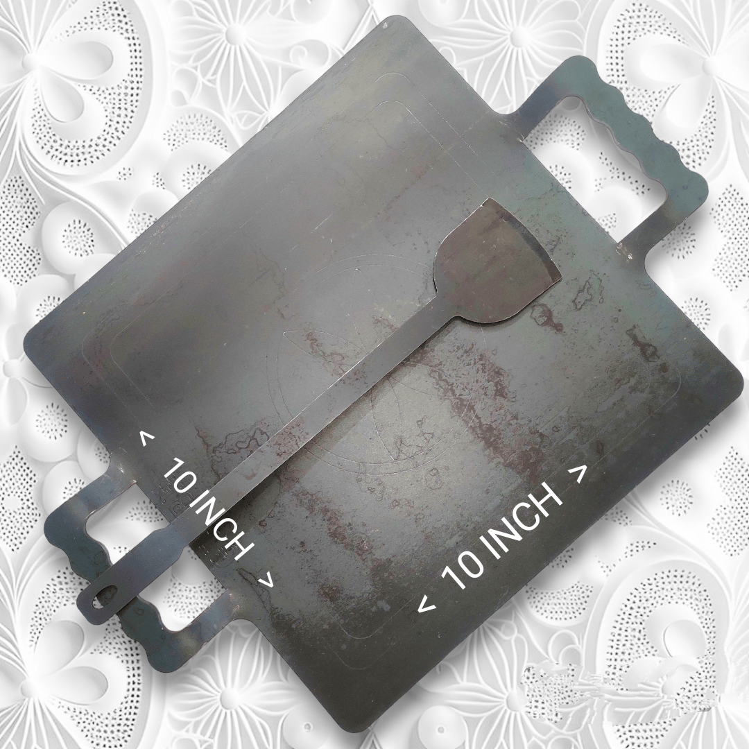 NAAYAGI - SQUARE TAWA - PURE IRON MADE for dosa, roti, DOUBLE HANDLE