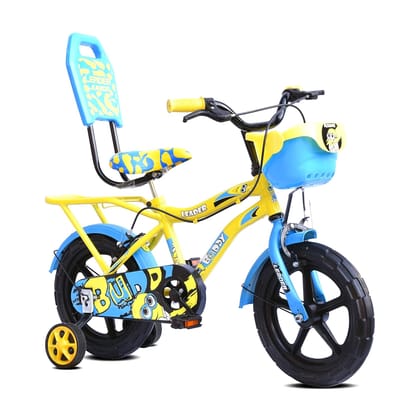Leader Buddy 14T Kids Cycle With Training Wheels (Semi-Assembled) Age Group 2 -5 Years 14 T Road Cycle (Single Speed, Yellow, Blue) Leader Buddy 14T Kids Cycle With Training Wheels (Semi-Assembled) Age Group 2 -5 Years 14 T Road Cycle (Single Speed, Yellow, Blue)
