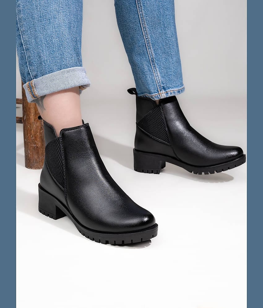 Fentacia Black Women's Ankle Length Boots