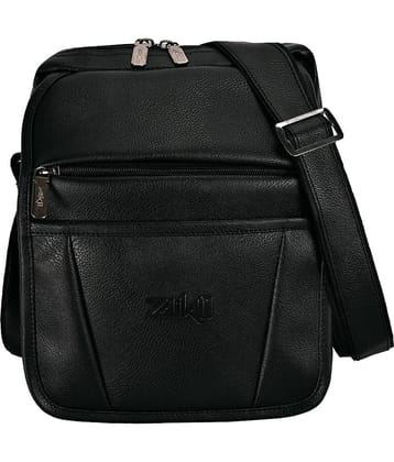 ZAIKO BAGS Black Textured Messenger Bag