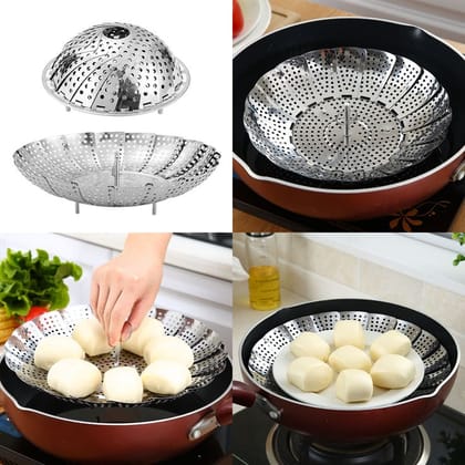 Vegetable Steamer Basket | vegetable steamer basket stainless steel- Veggie Steamer Basket | Folding Expandable Steamers - Veg Steamerbasket
