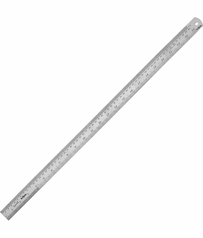 Jyoti Ruler/Scale - Royale (1 Piece of Size 60cm of Stainless Steel) Imperial & Metric Measurements, Double Sided, Straight Edges, Measuring Tool for Architects, Engineers, and Students - Pack of 1