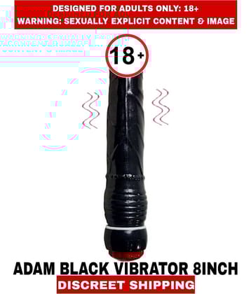 Sexual Wellness Men's Sex Toys Realistic Adam Black 8inch Silicon Vibrator Dildo Sensual Experience Satisfier For Women