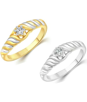 Vighnaharta Multicolour Alloy Rings - Pack of 2
