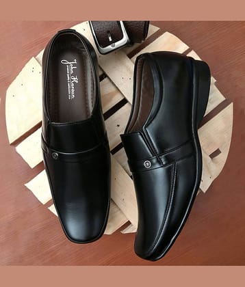 John Karsun - Black Men's Slip On Formal Shoes