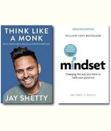 Think Like a Monk + Mindset 2 Books Combo By Jay Shetty Carol S.Dweck