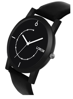 LOREM Black Sllim Analog Watch for Men LR49-UF