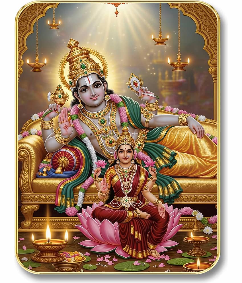 Livin'luxe Vishnu Lakshmi MDF Wall Art with Table Top Stand