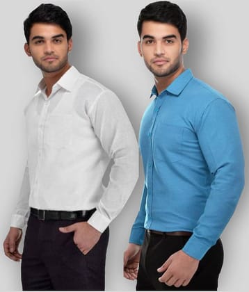 DESHBANDHU DBK - Multicolor Cotton Regular Fit Men's Formal Shirt (Pack of 2)