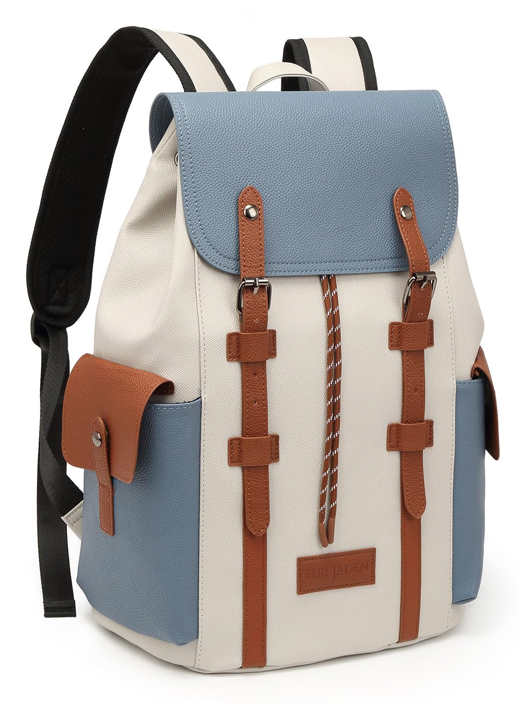 Vegan Leather Stylish 15.6 Inch Premium Laptop Backpack for Office & Travel