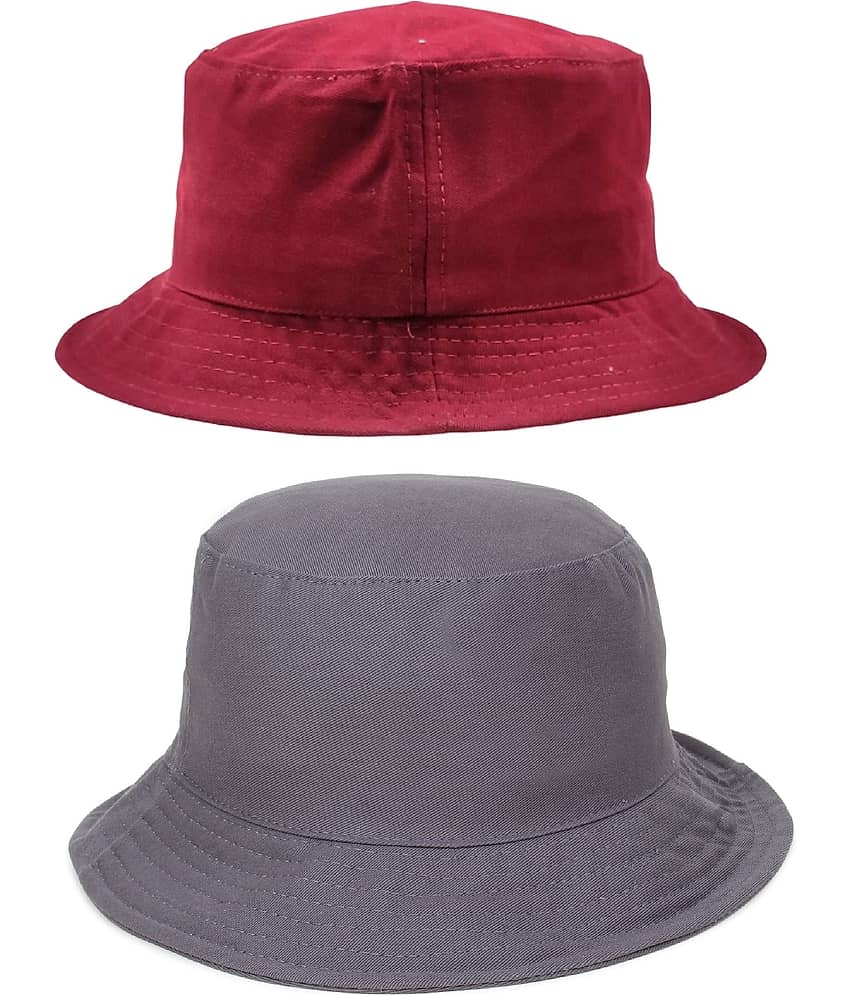 Zacharias - Multi Color Cotton Men's Hat ( Pack of 2 )