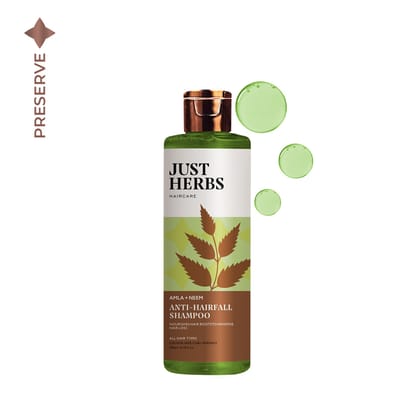 Anti-Hairfall Shampoo with Amla & Neem - Just Herbs Anti-Hairfall Shampoo with Amla & Neem - Just Herbs