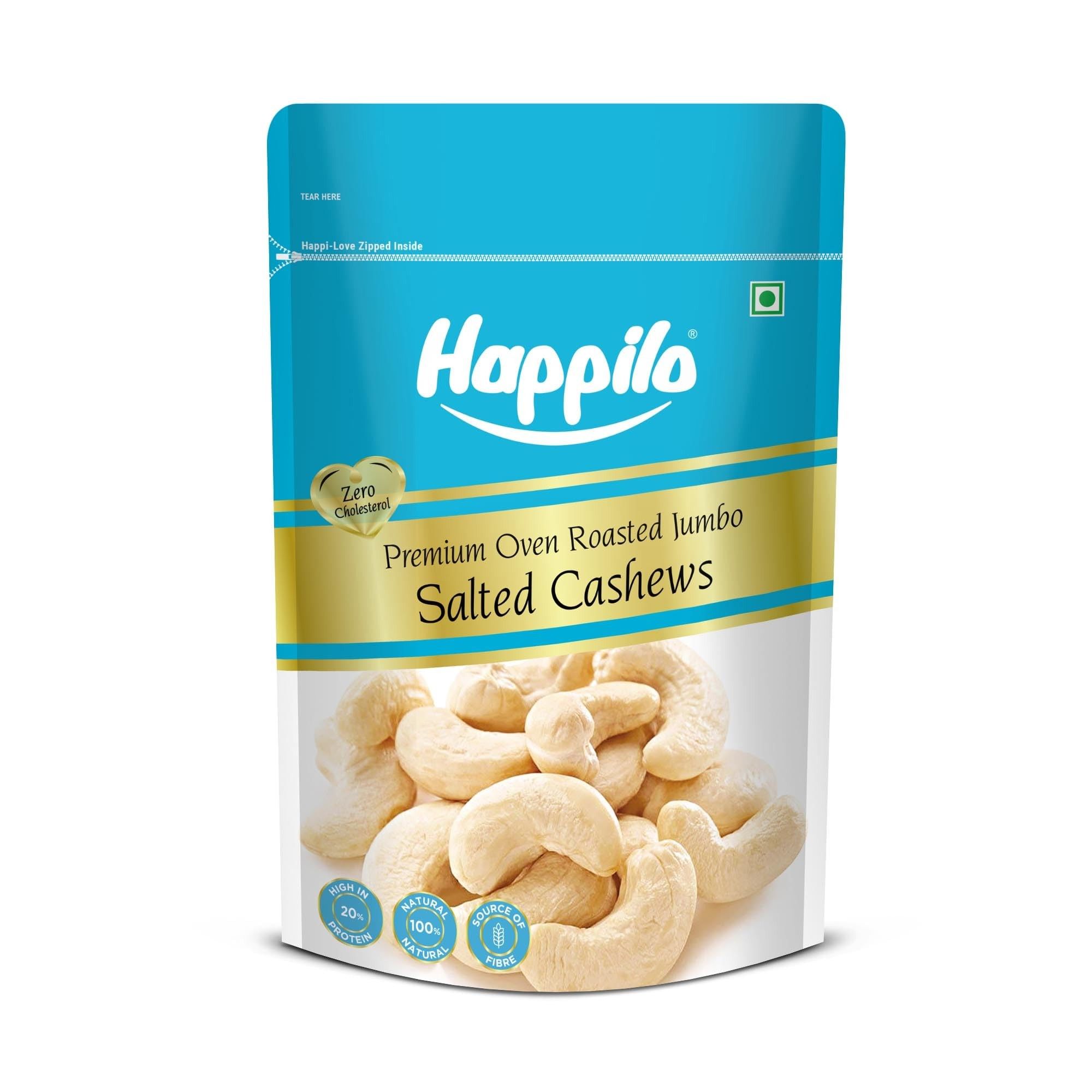 Happilo Premium Cashews Roasted & Salted 200g
