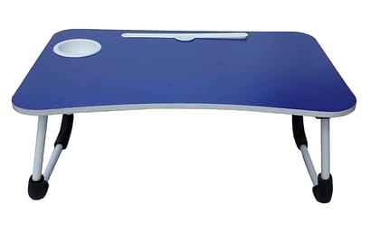 Denzcart Smart Multipurpose Foldable Laptop Table with Cup Holder, Study Table, Bed Table, Breakfast Table, Foldable and Portable  by Ruhi Import Store