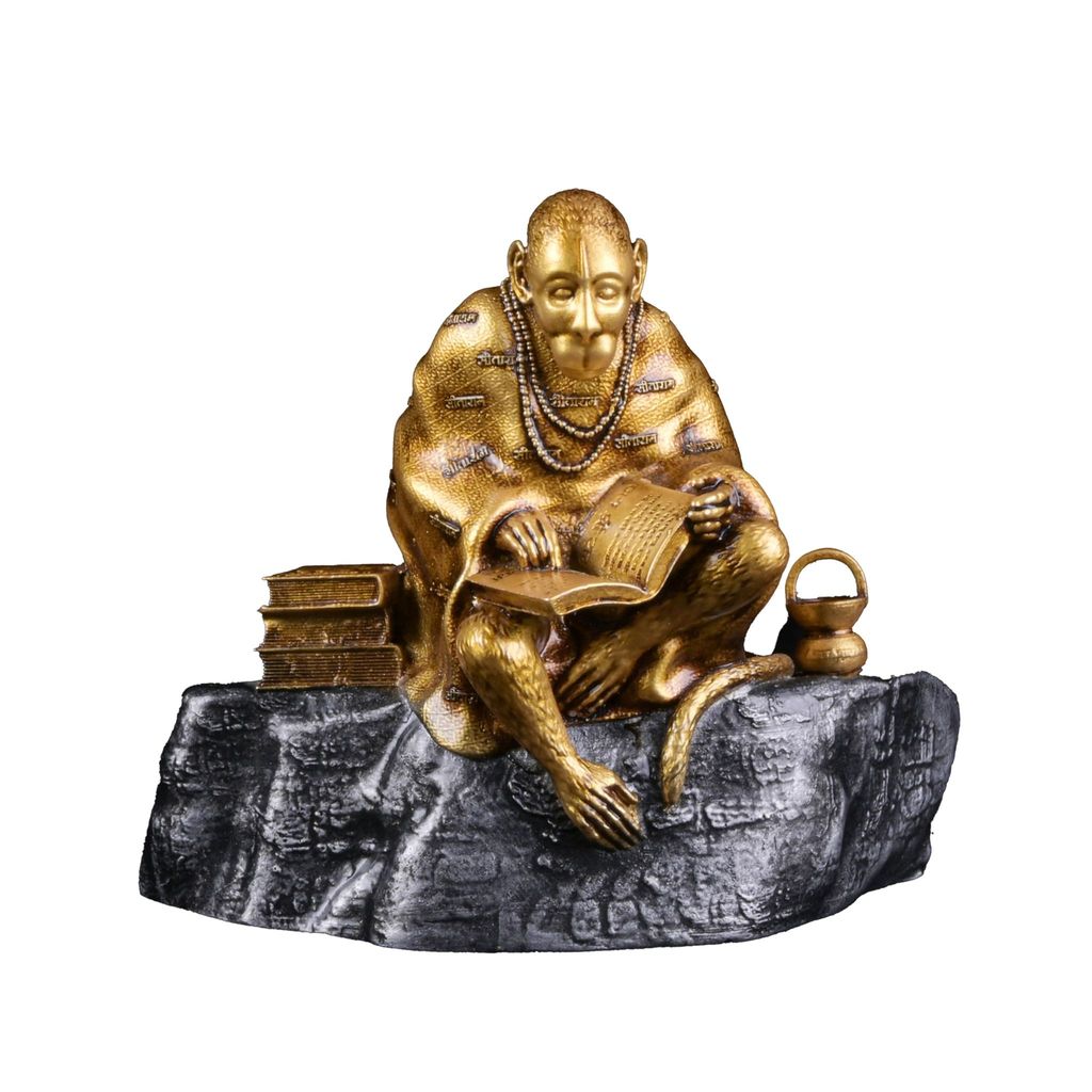 Artarium Hanuman Ji Murti Ramayani Hanuman Lord Balaji Murti Bajrangbali Idol Sankat Mochan Bhagwan Idol for Car Dashboard and Home Decor Statue (Ramayani Hanuman Multicolor 3.14 Inch)