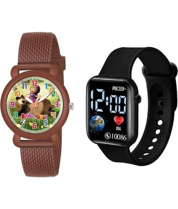 Cosmic Multicolor Dial Analog Girls Watch ( Pack Of 2 )