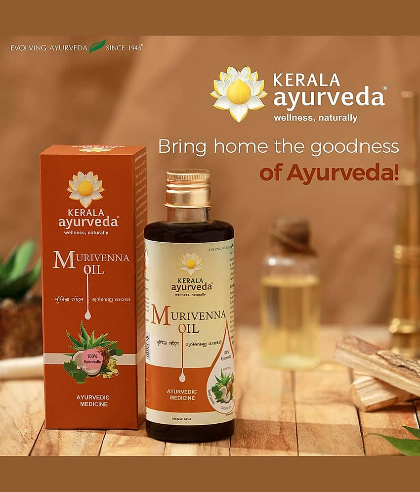 Kerala Ayurveda Murivenna 200Ml, Oil For Burns, Cuts, And Sprains, First Aid Box Oil,Ayurvedic Pain Relief Oil