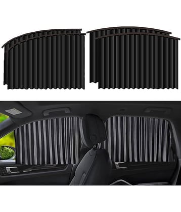 GEEO Universal Fit Magnetic Car Side Window Privacy Sunshade Magnet Pleated Curtains for Car Window