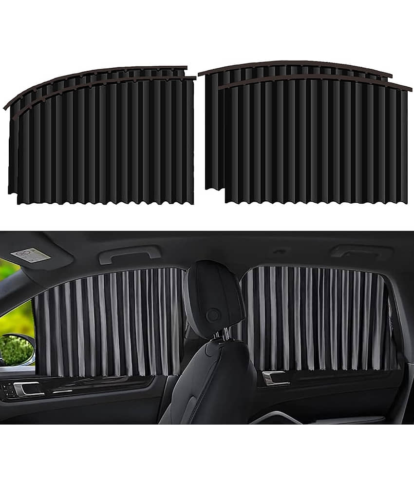 GEEO Universal Fit Magnetic Car Side Window Privacy Sunshade Magnet Pleated Curtains for Car Window