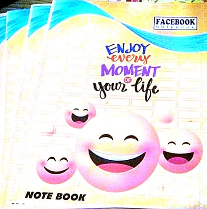 Facebook Notebook | Simple line Ruled Note Book | (24 X18 cm) Pages for Homework (Pack of 4)