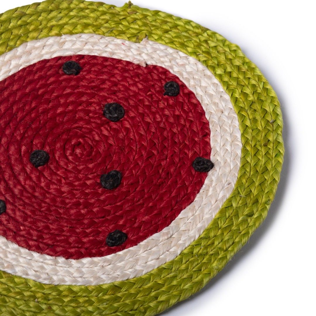 Sustainable Watermelon Jute Table Mat- L