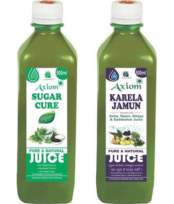 Axion Karela Jamun Swaras 500Ml + Sugar Cure 500Ml Maintaining Blood Sugar Levels
