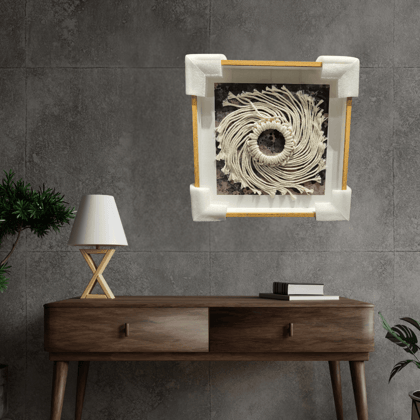 Artistic Wooden Frame Wall Painting Style 44-Wooden Frame | Matt Finish / H: 40 | L: 40 (Inch)