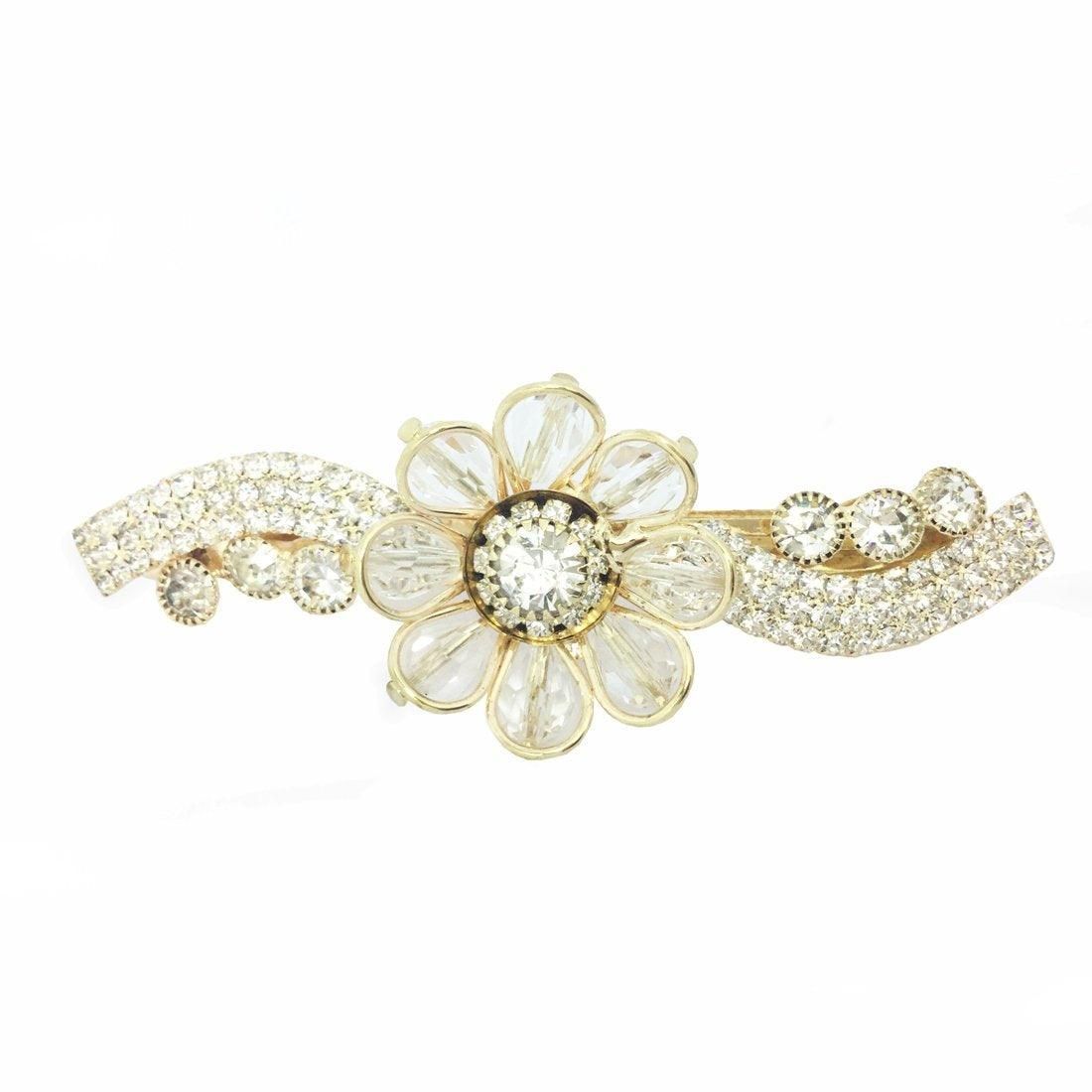 Golden Plated Rhinestone Women & Girl Clip