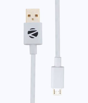 Zebronics White 2.4 A Micro USB Cable 1 Meter
