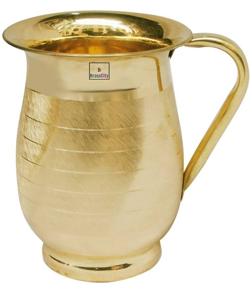 BrassCity Sliver Touch Brass Embossed Jugs 1750 mL Gold
