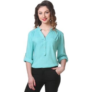 Purys Women Dark Green Solid Tunics
