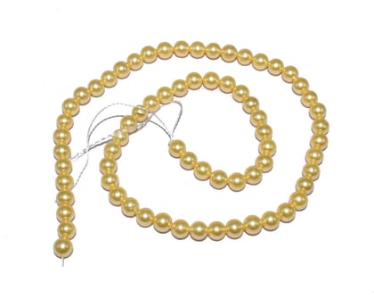 Natural Freshwater Round Pearl Oysters Loose Beads for  Craft & Jewelry Making.  FWP-017-Per String Of Approx 66 Pcs / 6 MM