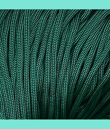 Teal Braided Cord Thread Nylon knot Rope sturdy cording, mildew resistant DIY 3 mm 150 m for Jewelry Making, Bags & art craft