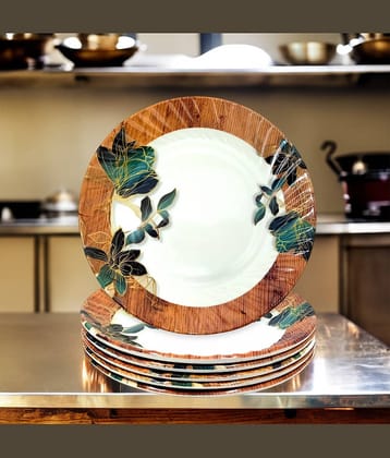 kitchrox 6 Pcs Melamine Multi Color Half Plate