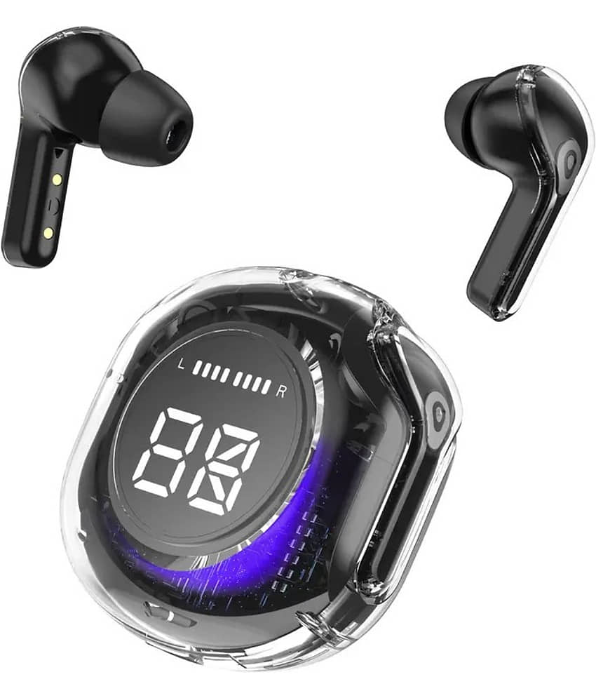 COREGENIX Ultrapodspro Type C Bluetooth Headphone In Ear 30 Hours Playback Low Latency IPX4(Splash & Sweat Proof) Black