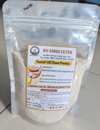 Hv Associates Foxtail Idli/Dosa Premix (250G) | Healthy Millet Instant Mix With Urad Dal & Fenugreek | For Soft Idlis & Crispy Dosas