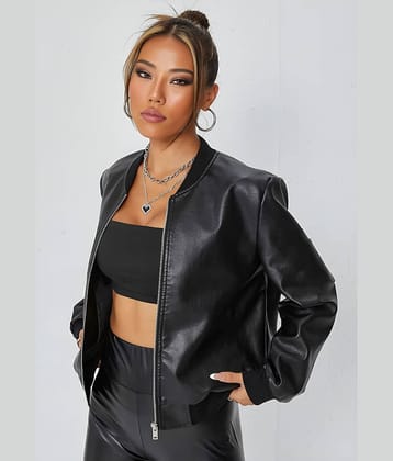PLUS PARADISE Women Regular Jacket ( Black )