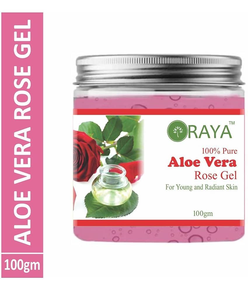 ORAYA 100% Pure & Natural Rose Aloevera Gel For Skin Glowing Cleanser 100 mL