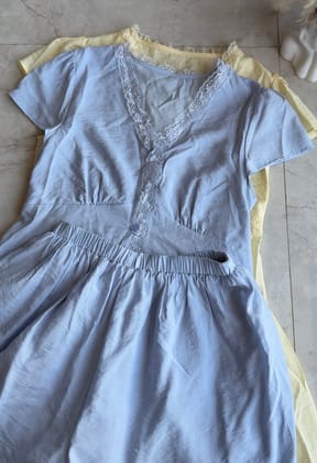 Ballerina lace summer Coords-Light blue / XS