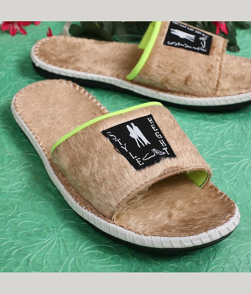 Style Height Tan Men's Slide Flip Flop