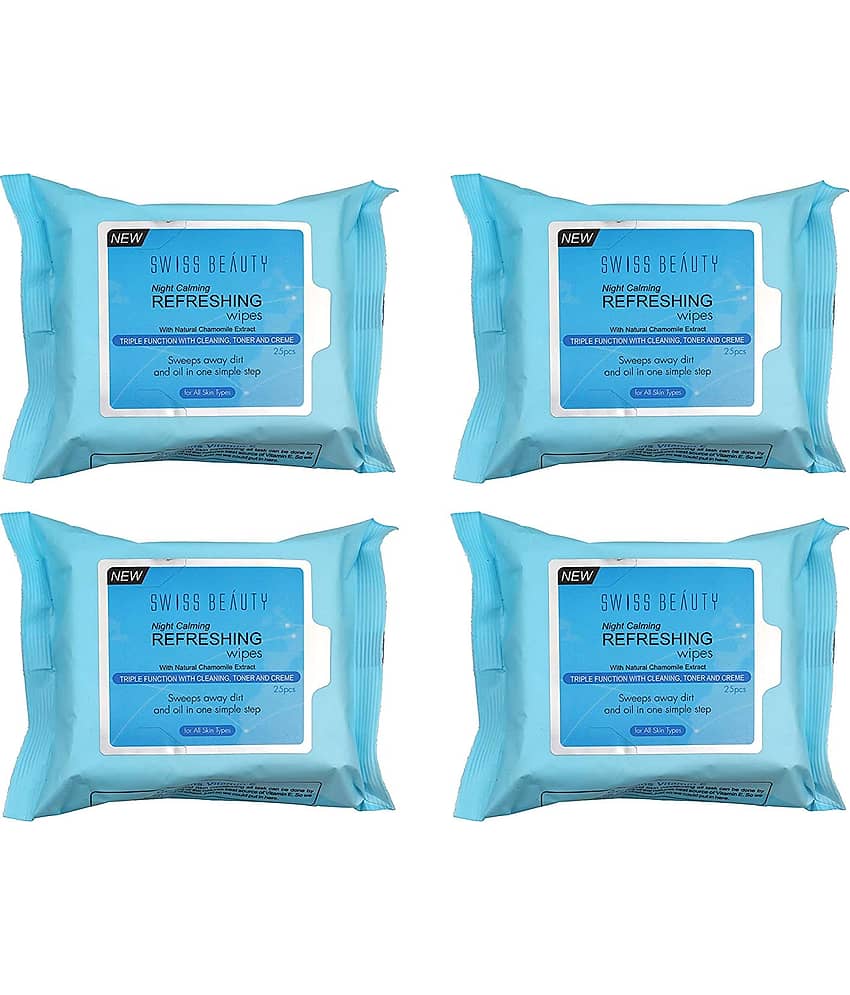 Lenon Beauty Swiss Beauty Wet Wipes ( 120 Pcs ) Pack of 4