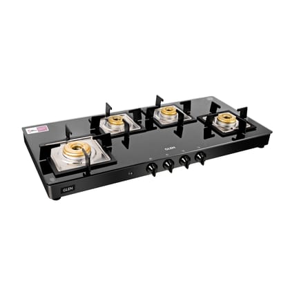 4 Burner Glass Gas Stove Extra Wide 1 High Flame 3 Forged Brass Burner Auto Ignition (CT1049SQGTFBAI)