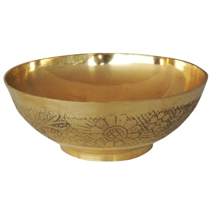 Brass Bowl Katora Embose Medium (ZMAS215 C)