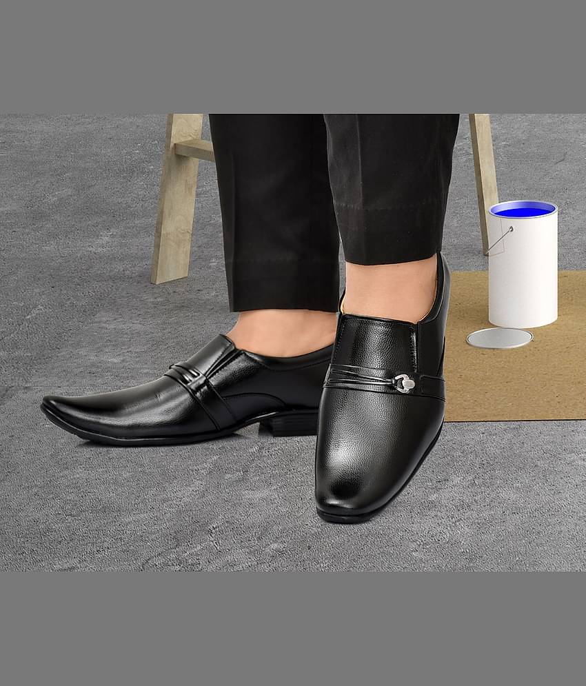 FOGGY Black Men's Mocassin Formal Shoes