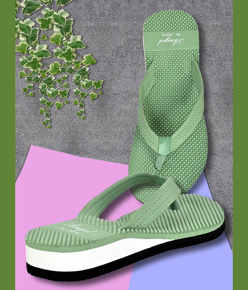 Altek Green Women's Massage Flip Flop
