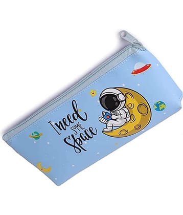FREEDY Space Pouch for Boys Astronaut Pencil Case Pencil Pouch for School Stationery Pencil Pouch for Kids Zipper Closer Waterproof Soft Travel Pouch for Return Gift Art Polyester Pencil Box  (Set of 1, Multicolor